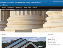 Tablet Screenshot of andersonlawdecorah.com